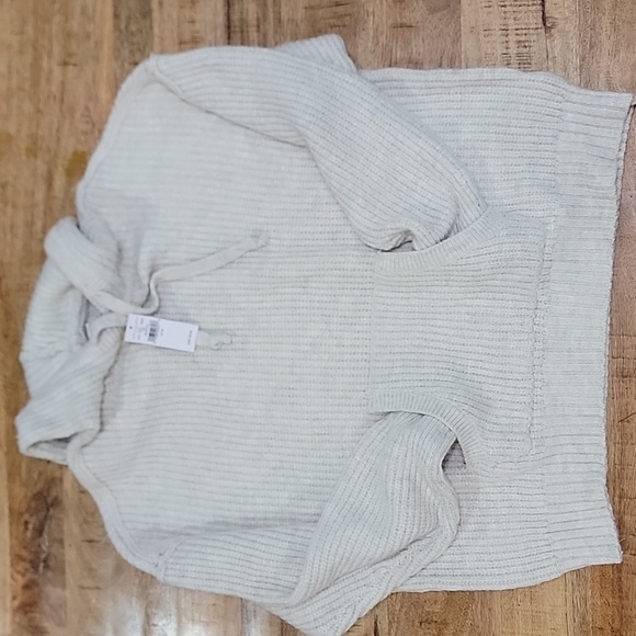 American Eagle NWT chunky ribbed hooded Sweater Womens medium - Picture 2 of 8